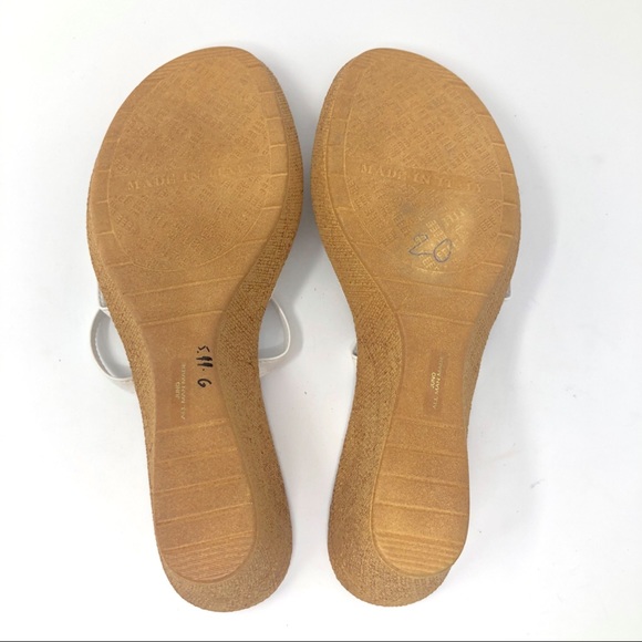 Italian Shoemakers‎ White Floral Wedge Sandals Size 11 US - Picture 6 of 6